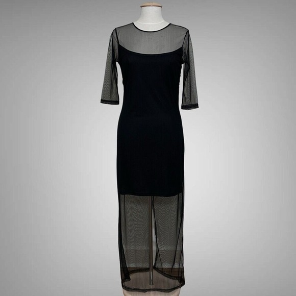Dresses & Skirts - Vintage Street Magic Womens Dress L Black Sheer Bodycon Maxi Witchy Whimsigoth